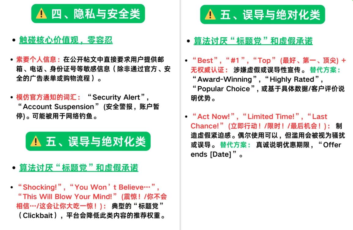 哪些国内常用的“带货话术”在美区会被举报或限流？